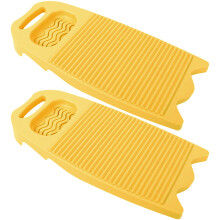 2 stuks plastic wasborden voor het wassen van kleding met-Geel
