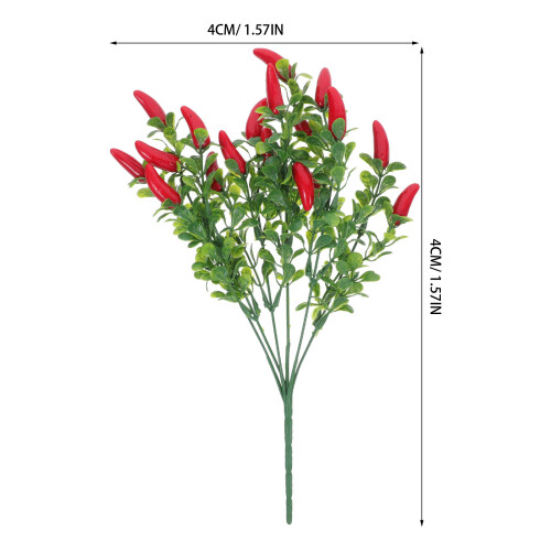 Buquê Artificial De Pimenta Vermelha 4 Unidades Para Decoração 1