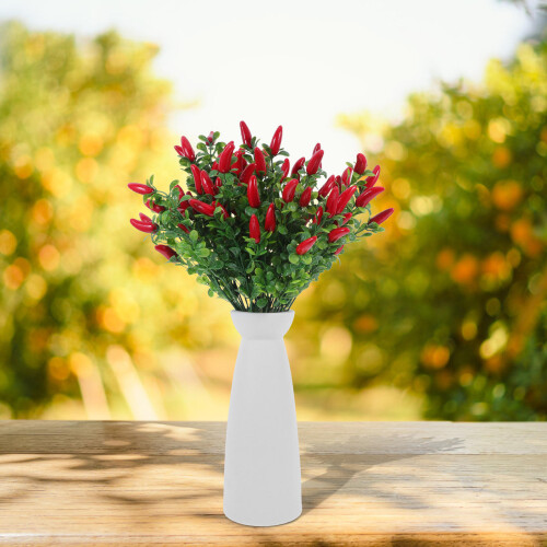 Buquê Artificial De Pimenta Vermelha 4 Unidades Para Decoração 2