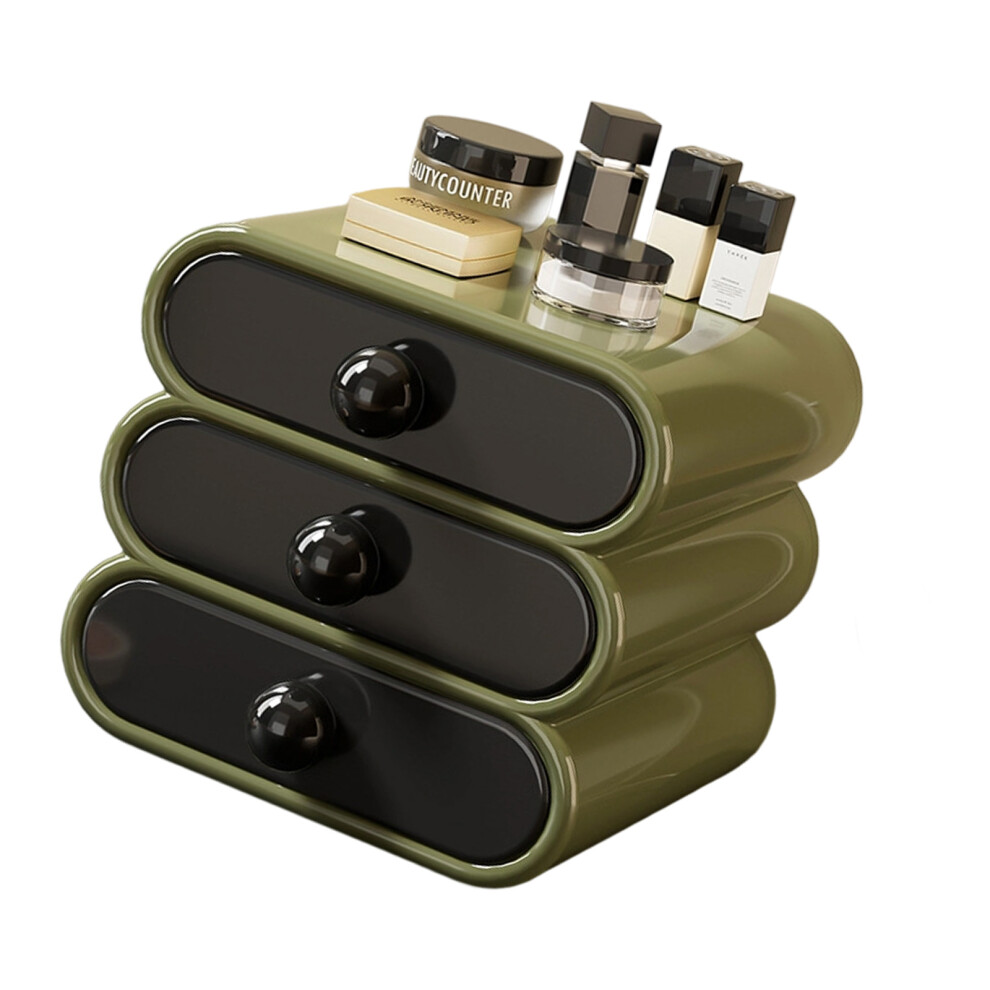 Stylish Makeup Drawer Organizers Elegant Color-retro green