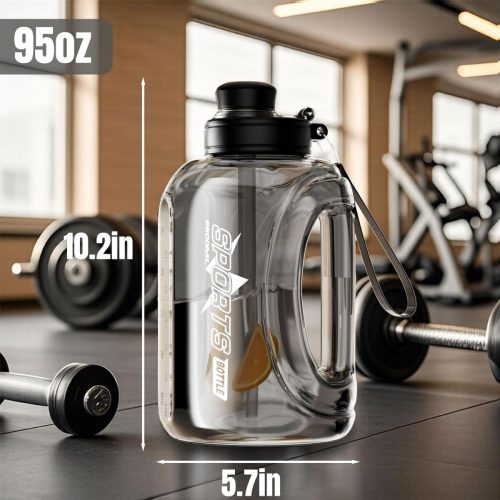 Μεγάλο μπουκάλι νερού 2800ml με ζυγαριά, μοντέρνο μεγάλο αθλητικό μπουκάλι συμβ 2