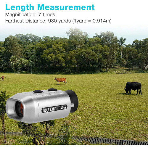 Golf Range Finder 7X Magnification Golf Range Finder Devices Distance Measure Rangefinder Silver 1