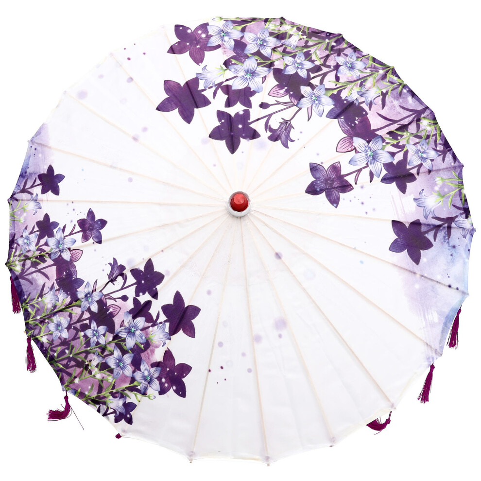 JapońSka Parasolka Z Jedwabiu Dekoracyjna Retro Wielokolorowa-image