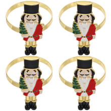 4 unids. argolas para guardanapo de natal, prendedores para