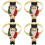 4 unids. argolas para guardanapo de natal, prendedores para 1