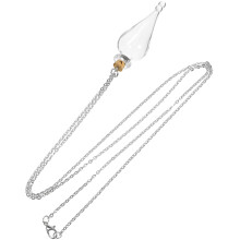 Hanging Glass Bottle Necklace Mini Wishing Pendant With Chain