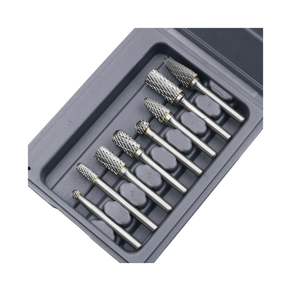 Carbide Rotary Burr Set 8Pcs Tungsten Carbide Burrs 6Mm Shank Double Cut For Die Grinder Tools 9426802983920
