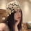 Pull bonnets chapeau mode tricot chapeau fille-Perles blanches 6