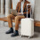 Living And Home 26inch Suitcase with Cup Holder and Hooks, White 2