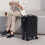 Living And Home 24inch Suitcase with Cup Holder and Hooks, Black 4