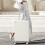 Living And Home 26inch Suitcase with Cup Holder and Hooks, White 3