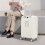 Living And Home 26inch Suitcase with Cup Holder and Hooks, White 4