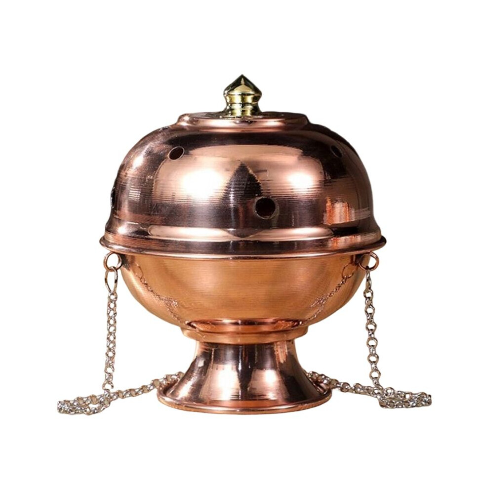 Multifunctional Hanging Burner Copper Engraved Aromatherapy Stove Meditation Furnace Altars Decorative 15Cm High Red/Bronze 6133869966942