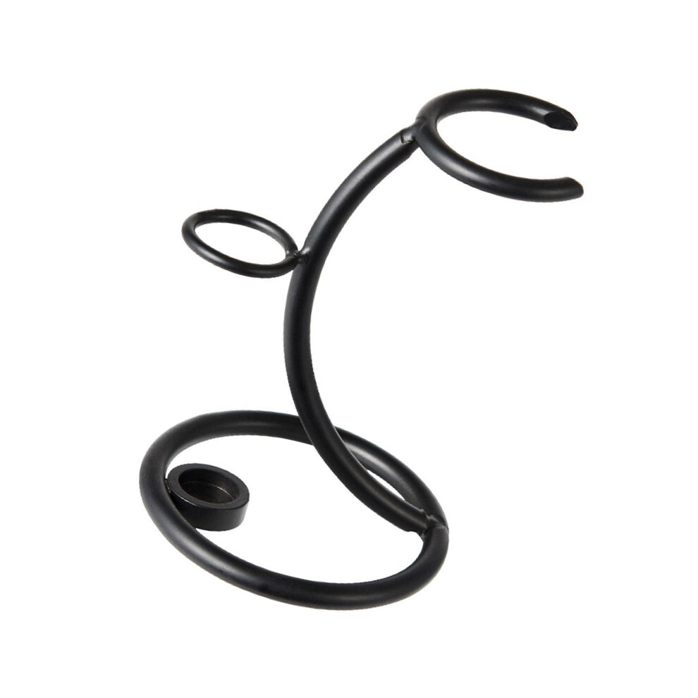 Black Secure Razors Stand For Manual Shavers Iron Alloy