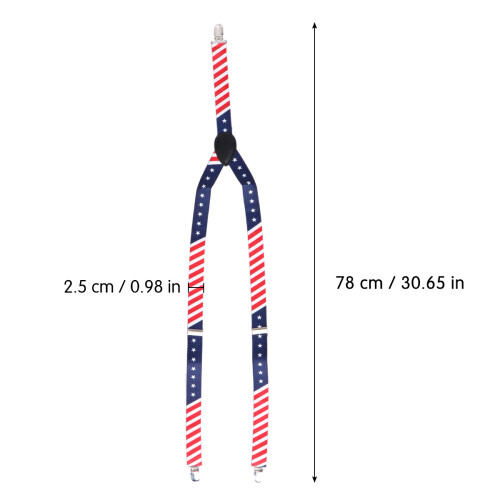 Suspensórios Clip-On Estampados Americana Ajustáveis Formato Y 1