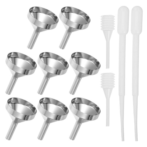 Conjunto De Miniatura Metal Com Conta-Gotas Para Frascos