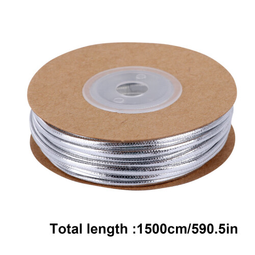 15M Silver Cord 2Mm Diy Jewelry Making Thread 1