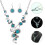 Conjunto Colar E Estilo Boho Com Turquesa 9