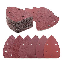 Sanding Sheets 140 x 98mm Mouse Detail Sander 5Hole Hook And Loop Sandpaper 60 Pcs Grits 40/60/80/120/240/320 Wood Metal