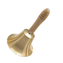 campana in rame 11 cm con manico in legno per servizio