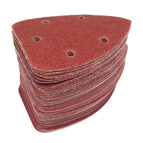 Sanding Sheets 10 Pcs 5Hole SelfAdhesive Triangle Sander Discs 180 Grit Polishing