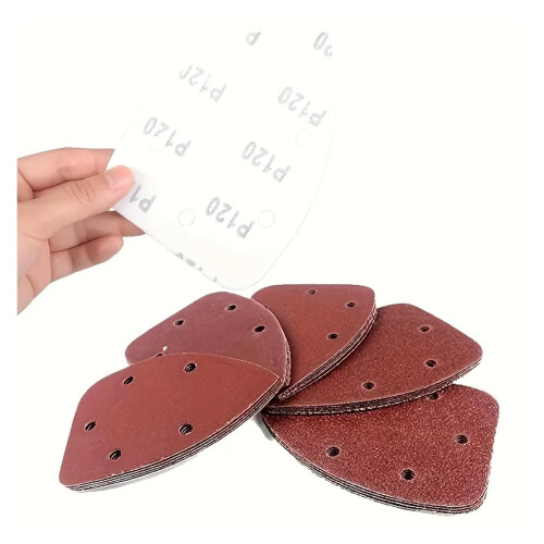 Sanding Sheets 10 Pcs 5Hole SelfAdhesive Triangle Sander Discs 180 Grit Polishing 1