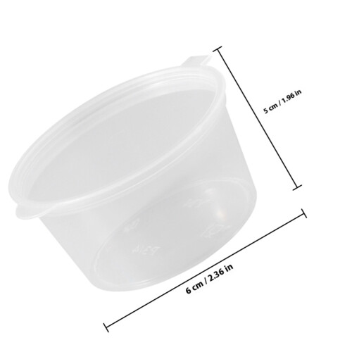 100Pz Box Condimenti Trasparente in PP Con Coperchio Per Snack E Salse 1