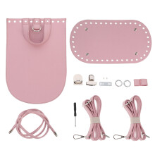 1Set Pink PU DIY Backpack Weaving Kit Durable Handmade Craft Material