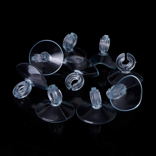 Suction Cups 10 Pack Soft Transparent 3 Cm With NonEjectable Clip Keeps Decor Secure For Aquarium Decor 2
