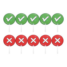 10Szt Kolorowe Plastikowe Tabliczki Odpowiedzi Do Aktywnej Nauki