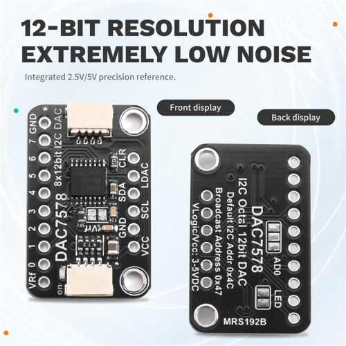 DAC7578 Breakout - 8-Channel 12-Bit I2C DAC Module STEMMA QT/Qwiic 2