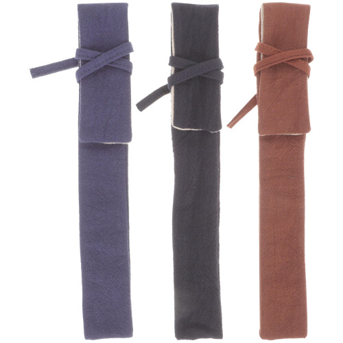 3 Pezzi Borse In Lino Cotone Per Bastoncini D'incenso Assortito