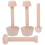 4Pcs Conjunto De Prensador De Torta Madeira Com Face 1