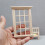 Doll House Window Prop DIY Mini Casa Decoração Com 12 Painéis 3
