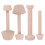 4Pcs Conjunto De Prensador De Torta Madeira Com Face 10