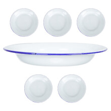 6 Pratos De Enamele Para Acampamento E