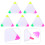 5 Unidades 3 1 Formato Triangular Com Cores Fluorescentes 3