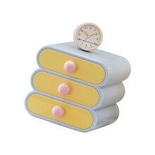 Boîte de rangement de cosmétiques à tiroir élégant,-bleu bulle