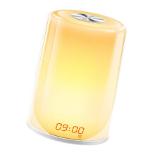 Touch Control Color Changing Bedsides Lamp with Alarm Clock Eye