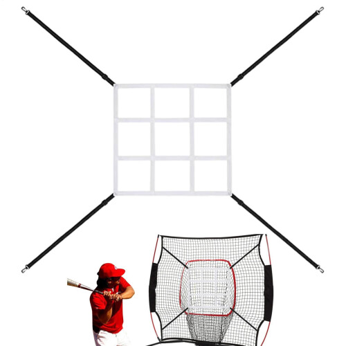 Baseball Attack Zone  Baseball Attack Zone Target with 4 Adjustable Straps, Baseball Throwing Target  Professional Pitcher Training Devices White