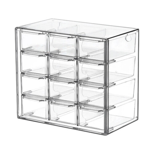 Acrylique empilable d'organisateurs de-12 compartiments grands