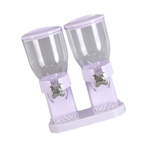 Distributeur de céréales à Double chambre-Double tasse blanche
