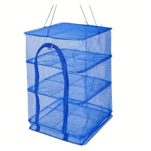 Folding Drying Rack MultiTier Collapsible Mesh Net for Herbs Seafood Fruits Vegetables 65x35x35cm
