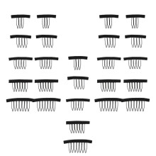 25Pcs Wig Clip Accessories Black Metal Durable for Hair Decor