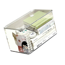 Boîte de bureau en acrylique transparente, grande-grand