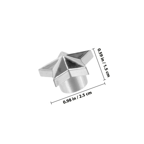 10Pz Tappi Valvole Pneumatici Argento Abs+rame Per Auto Stella 5 Punte 1