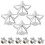 10Pz Tappi Valvole Pneumatici Argento Abs+rame Per Auto Stella 5 Punte 10