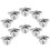10Pz Tappi Valvole Pneumatici Argento Abs+rame Per Auto Stella 5 Punte 8