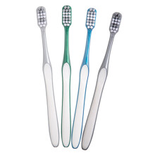 4Pcs Hard Bristle Toothbrush for Men with Deep Cleaning Bristles and Ergonomic Grip for Travel