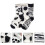 3 Pairs Katoenen Middellang Zebra Ontwerp 7